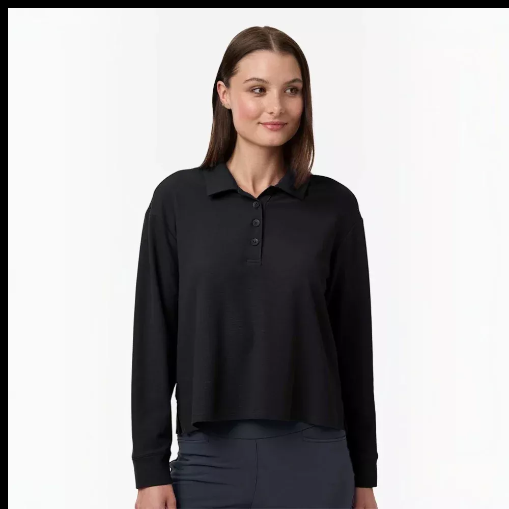 Adidas A1008 Women's Beyond Long Sleeve Loose Polo