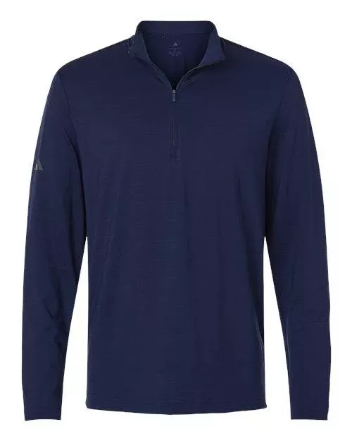 Adidas Men's Textured Stripe Quarter-Zip Pullover A708