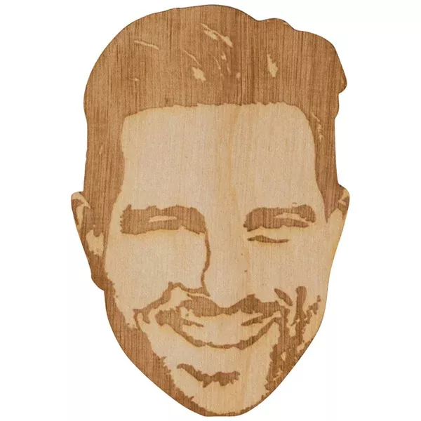 BCG Wood Wood Stickers: 4" W x 4" H