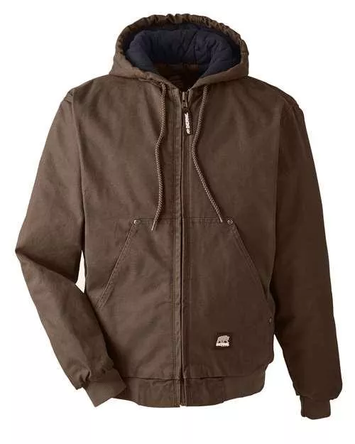 Berne Apparel Highland Washed Cotton Duck Hooded Jacket HJ375