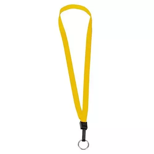 BIC Yellow 1/2 Inch Lanyard with Key Ring