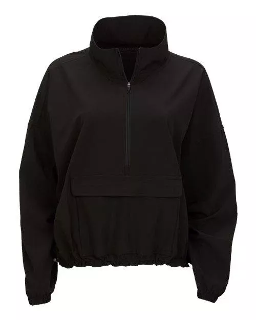 Boxercraft Women's Stretch Woven Quarter-Zip Pullover BW5204