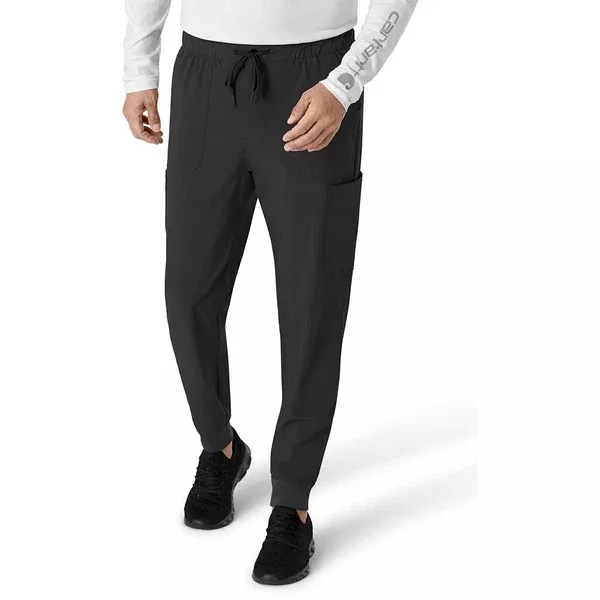 Carhartt Men's Black Seven-Pocket Jogger Scrub Pant