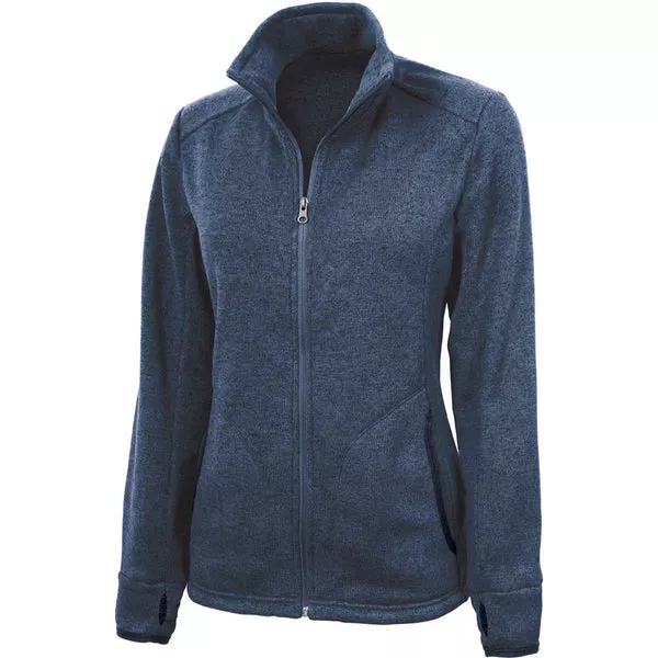 Charles River Women's Blue Heather Heathered Fleece Jacket
