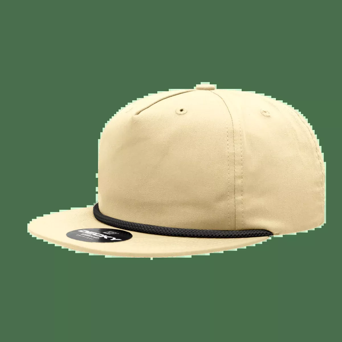 Decky 5 Panel Half Dome Profile Relaxed Cotton Blend Rope Hat | Decky 6042