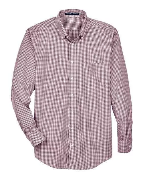 Devon & Jones Crown Collection Gingham Check Woven Dress Shirt D640 Plus Size