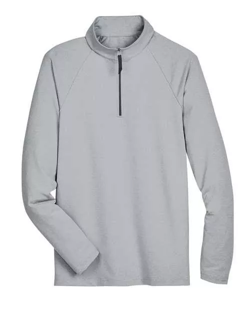 Devon & Jones CrownLux Performance Clubhouse Micro-Stripe Quarter-Zip Pullover DG480
