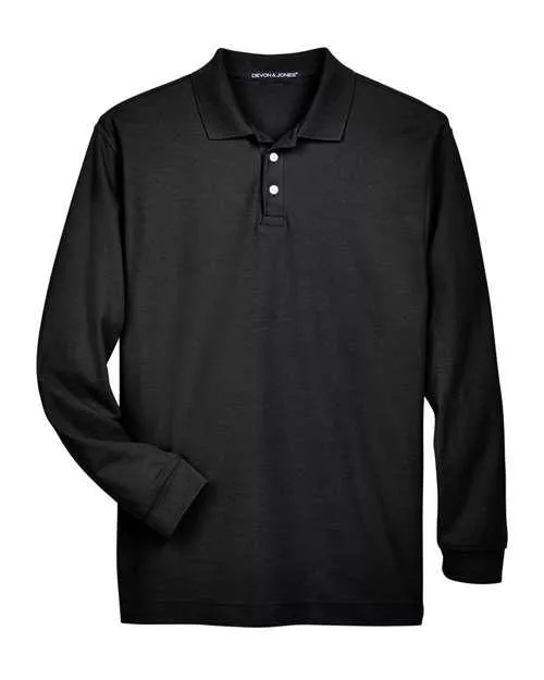 Devon & Jones Pima Piqué Long Sleeve Polo D110