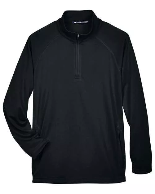 Devon & Jones Stretch Tech-Shell Compass Quarter-Zip Pullover DG440 Plus Size