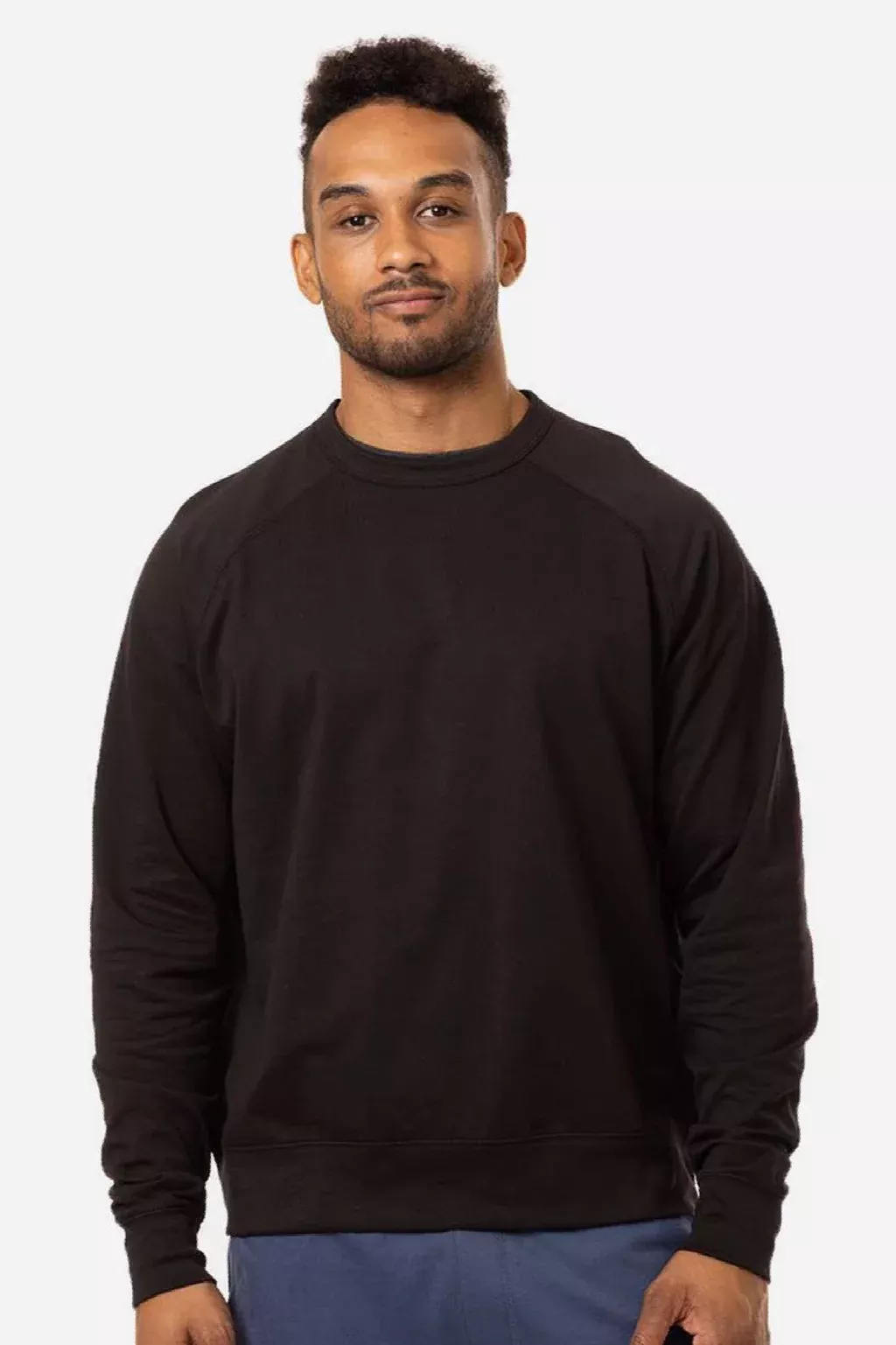 Econscious Mens Motion Crewneck Sweatshirt - Black