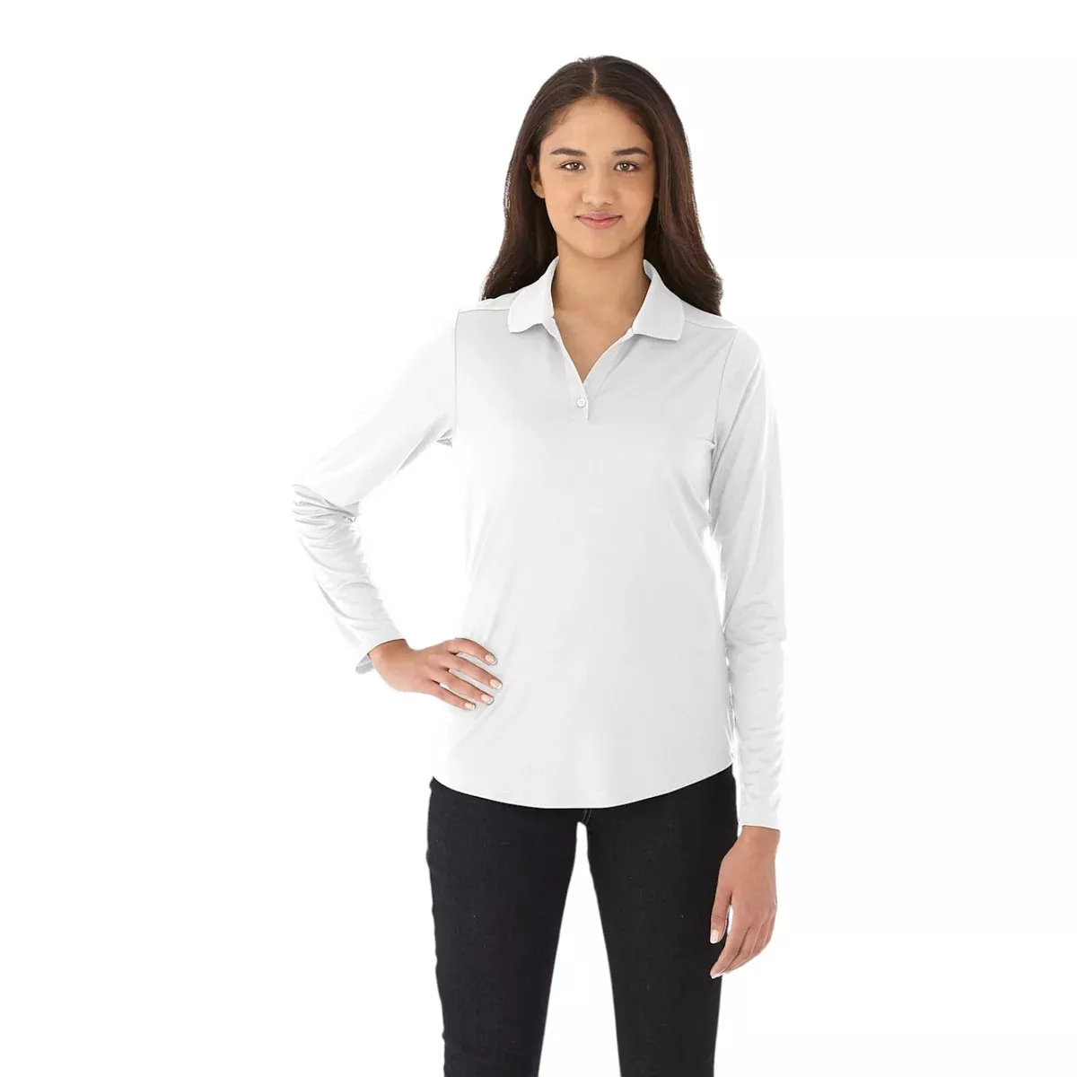 Elevate TM96255 Women's MORI Long Sleeve Performance Polo