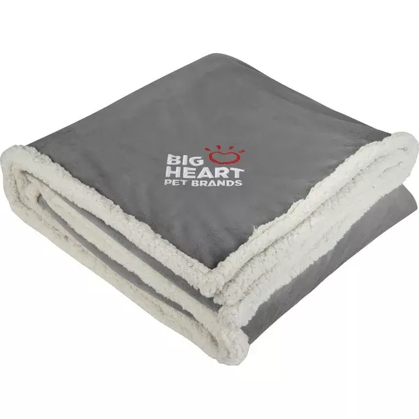 Field & Co. Grey Cambridge Oversized Sherpa Blanket