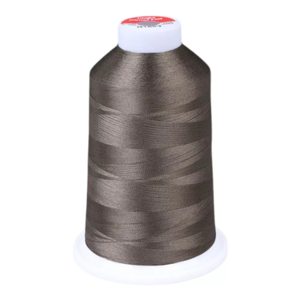 Gingko 646 PolySHINE #40 5000M Embroidery Threads-Brown Grey