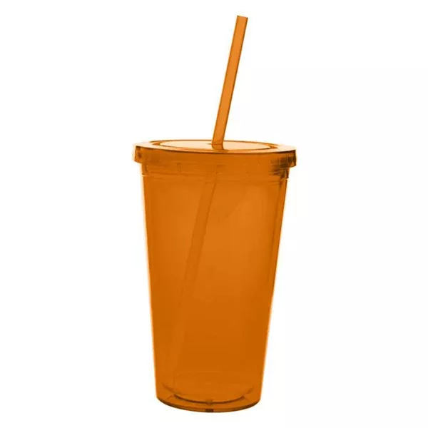 Good Value Orange Double Wall Acrylic Tumbler - 18 oz.