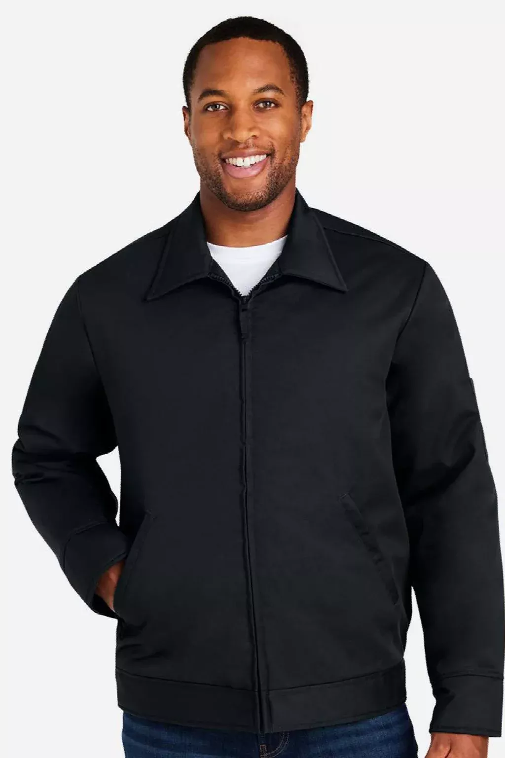 Harriton Mens ClimaBloc Station Full Zip Jacket - Black