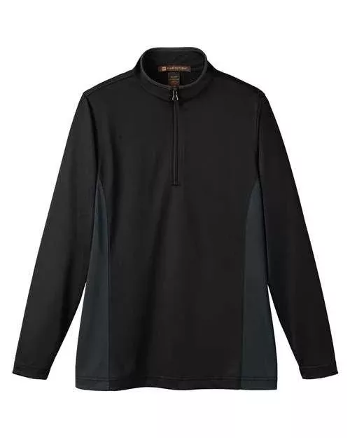 Harriton Women's Flash Snag Protection Plus IL Colorblock Quarter-Zip Pullover M786W