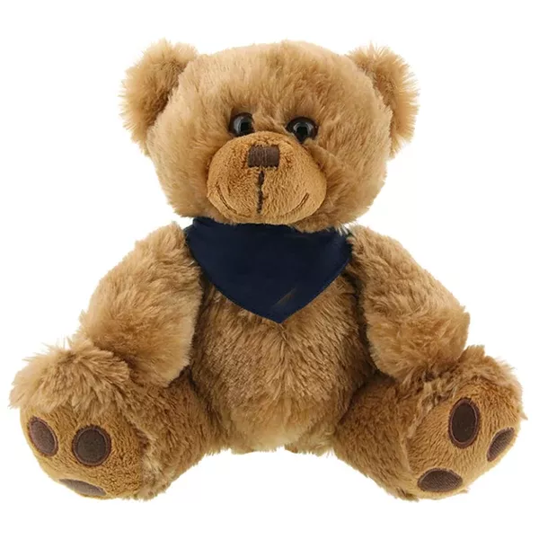 Hit 8 1/2" Big Paw Brown Bear with Navy Bandana