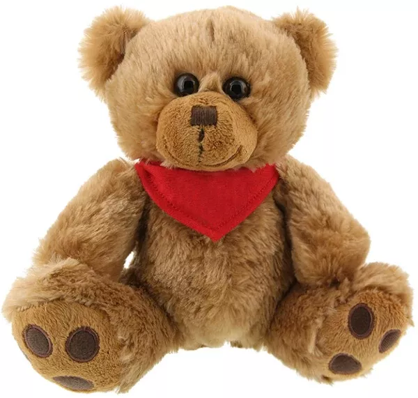 Hit 8 1/2" Big Paw Brown Bear with Red Bandana