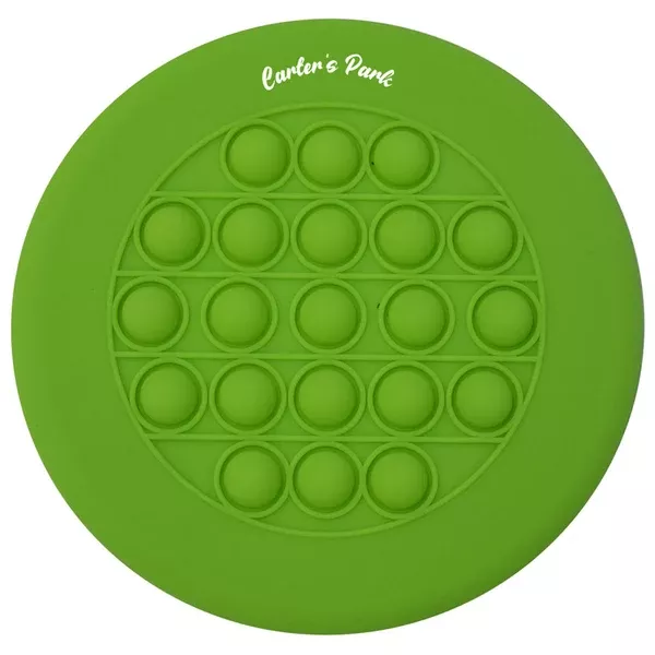 Hit Lime Green Push Pop Stress Reliever Flying Disc