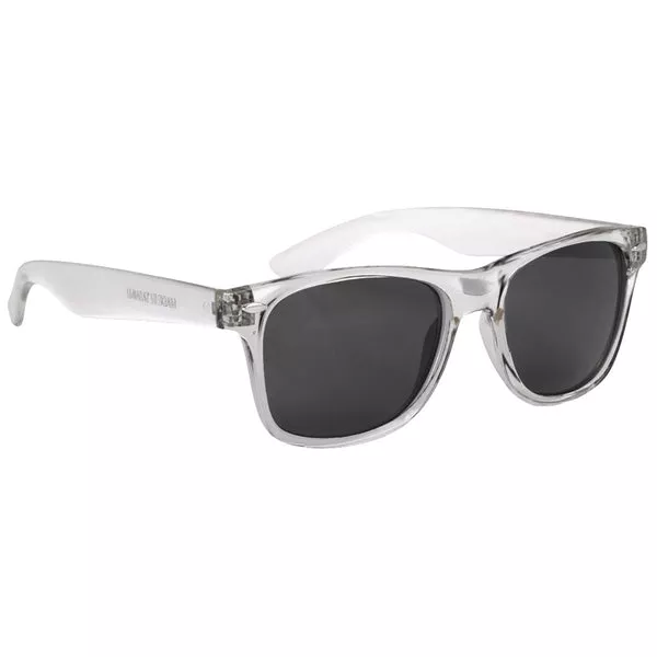 Hit Translucent Clear Malibu Sunglasses