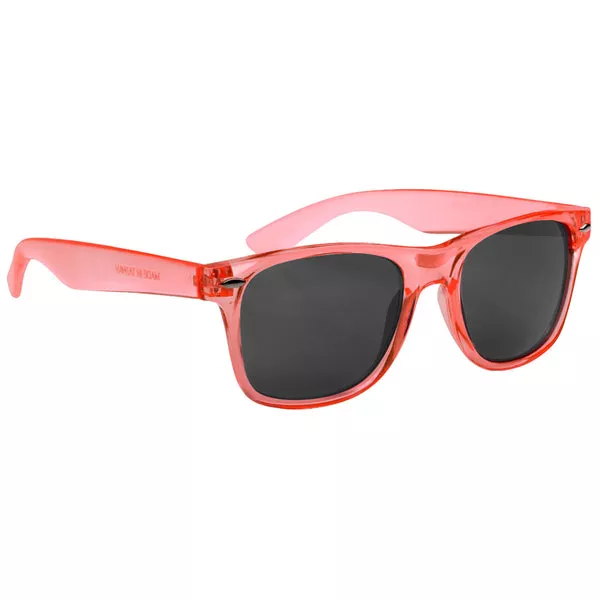 Hit Translucent Orange Malibu Sunglasses
