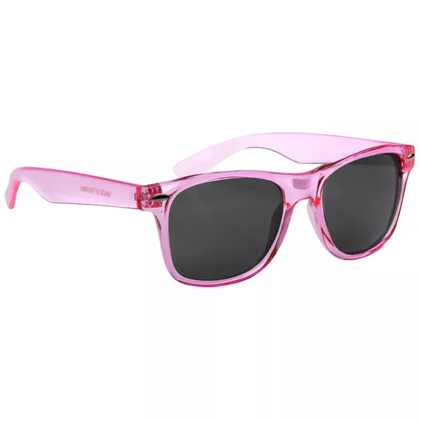 Hit Translucent Pink Malibu Sunglasses