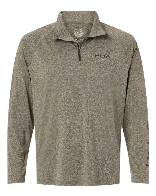 HUK Men's Airweight Heather Quarter-Zip Pullover H1200715