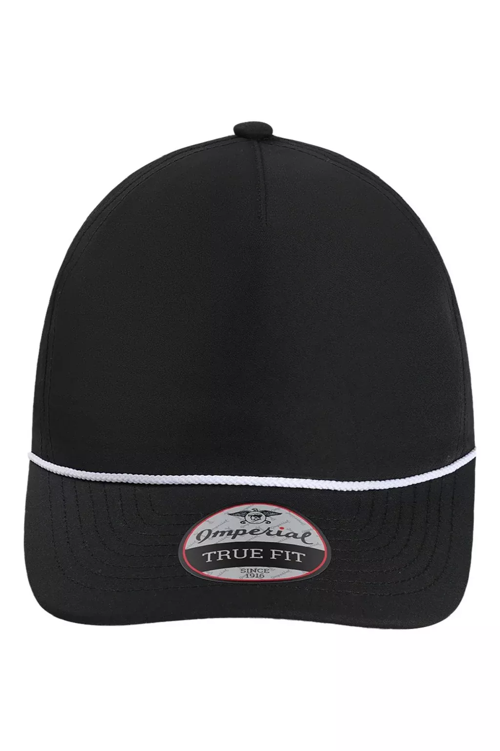 Imperial Hats Mens The Harrison Moisture Wicking Adjustable Hat - Black/White