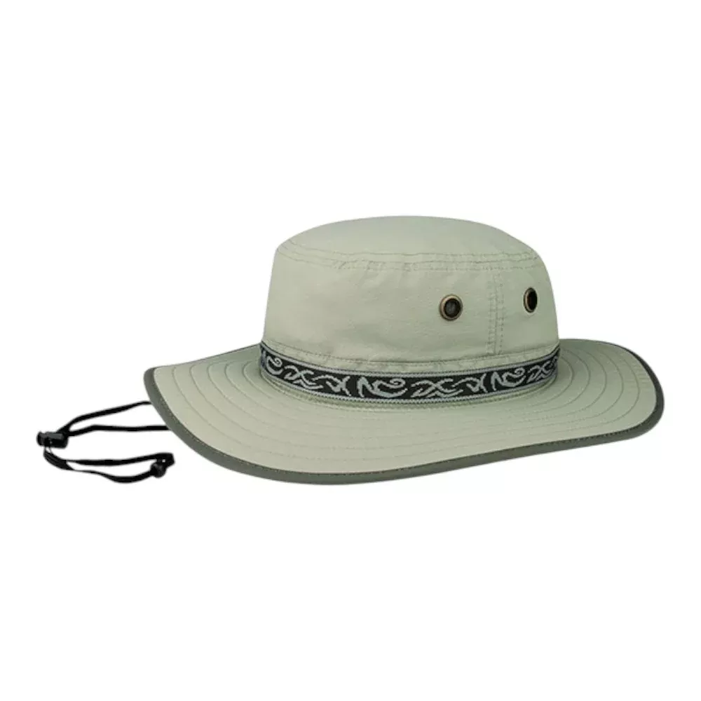 Juniper J7265 Taslon UV Sun Hat with Jacquard Ribbon