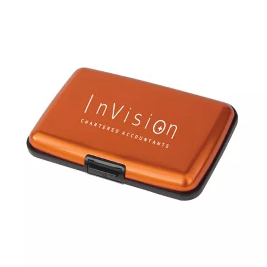 K & R Orange Safeguard Card Holder