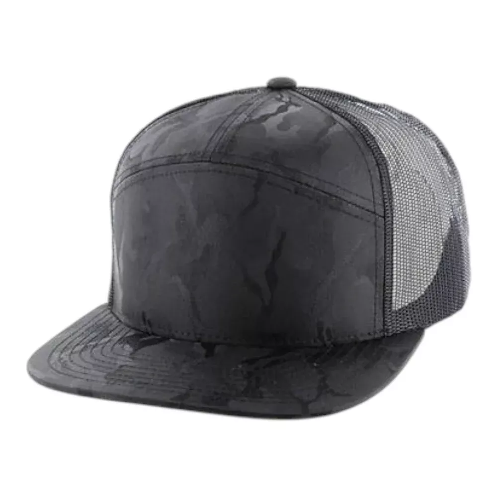 Kamel 707 7 Panel Nylon Camo Trucker Hat 707 Series