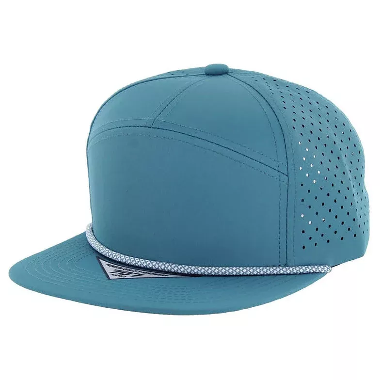 Kamel 707DPR Perforated Rope Hat 7 Panel Flat Bill Kamel 707 Series