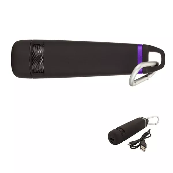 Logomark Purple Ring Series 2500Mah Power Bank and Speaker