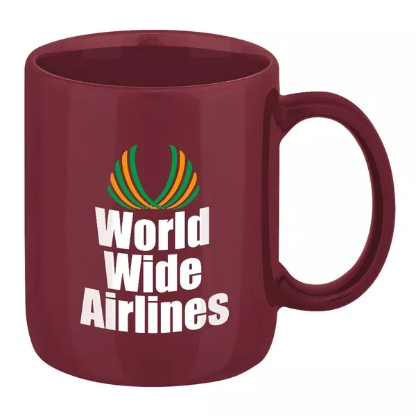 Maroon Classic Ironstone Mug - 11 oz.
