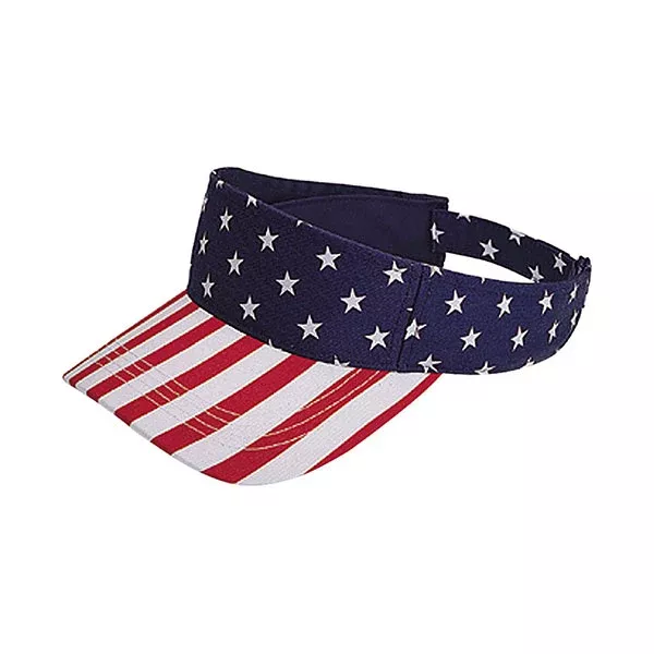 Mega Cap 4024 Pro Style Twill USA Flag Visor