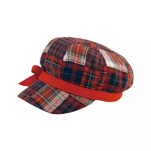 Mega Cap 6570 Ladies’ Plaid Newsboy Hat