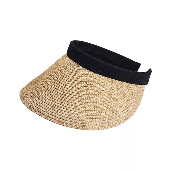 Mega Cap 8402 Sewn Braid Wheat Straw Clip-On Visor