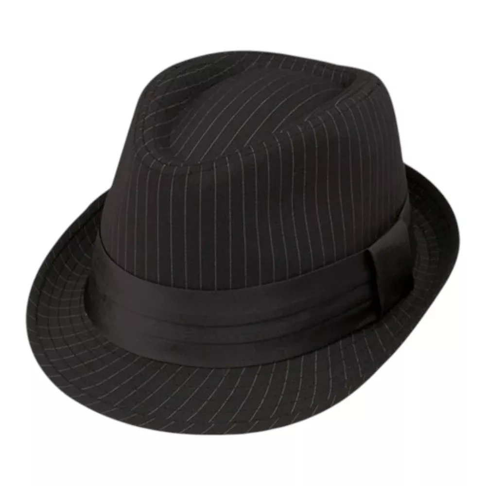 Mega Cap 8926 Pinstripe Fedora Hat