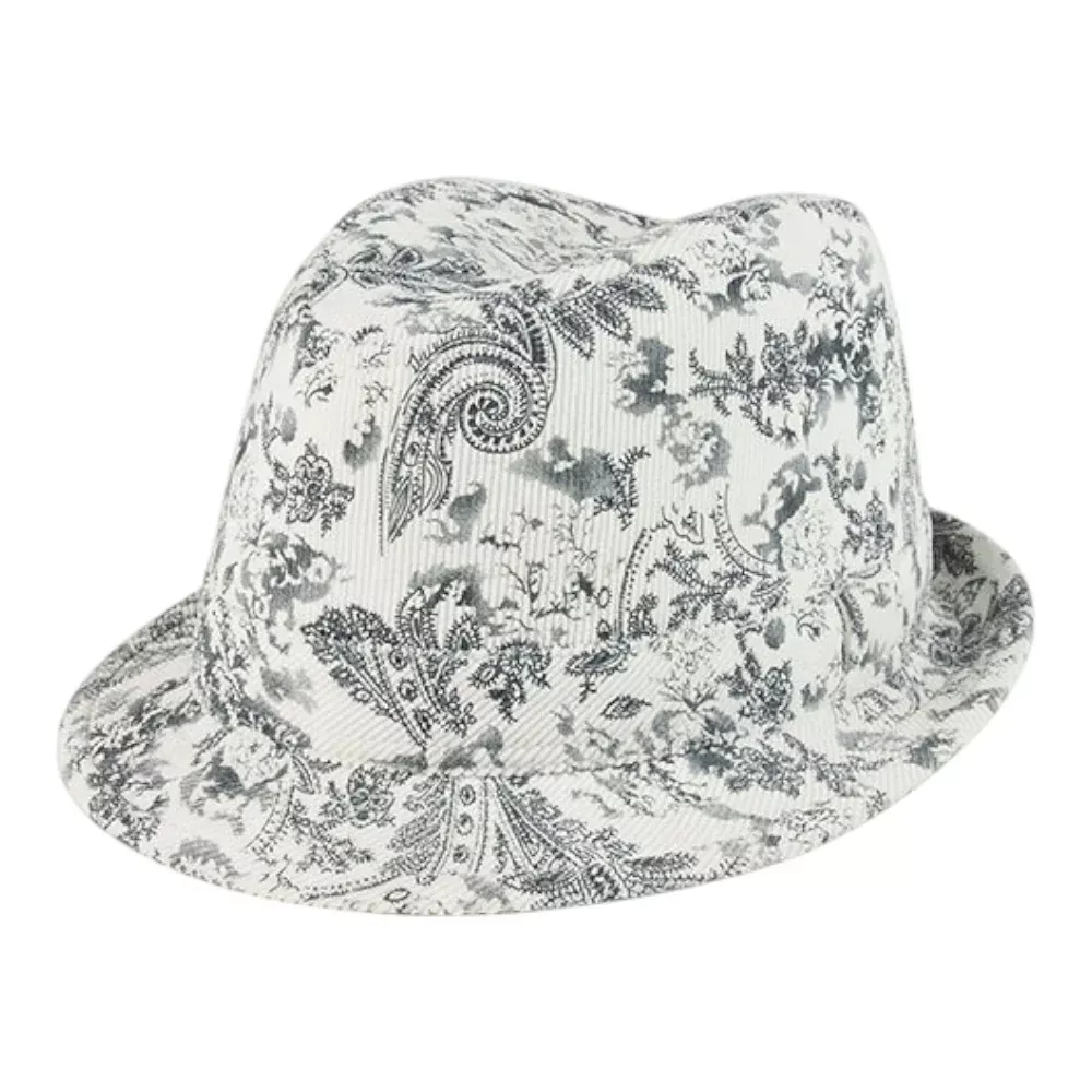 Mega Cap 8927 Ladies' Corduroy Printed Fedora Hat