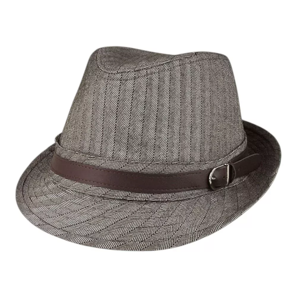 Mega Cap 8930 Herringbone Fedora Hat