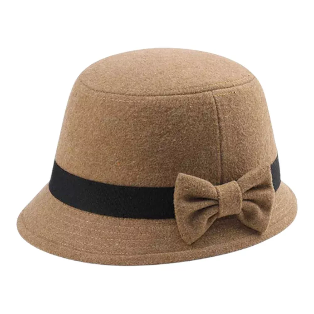 Mega Cap 8943 Infinity Selections Wool Plaid Cloche Hat