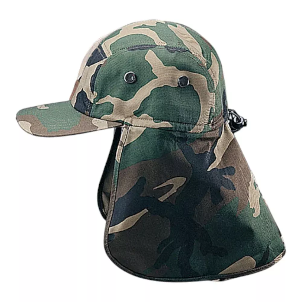 Mega Cap 9020A Camouflage Twill Cap with Flap