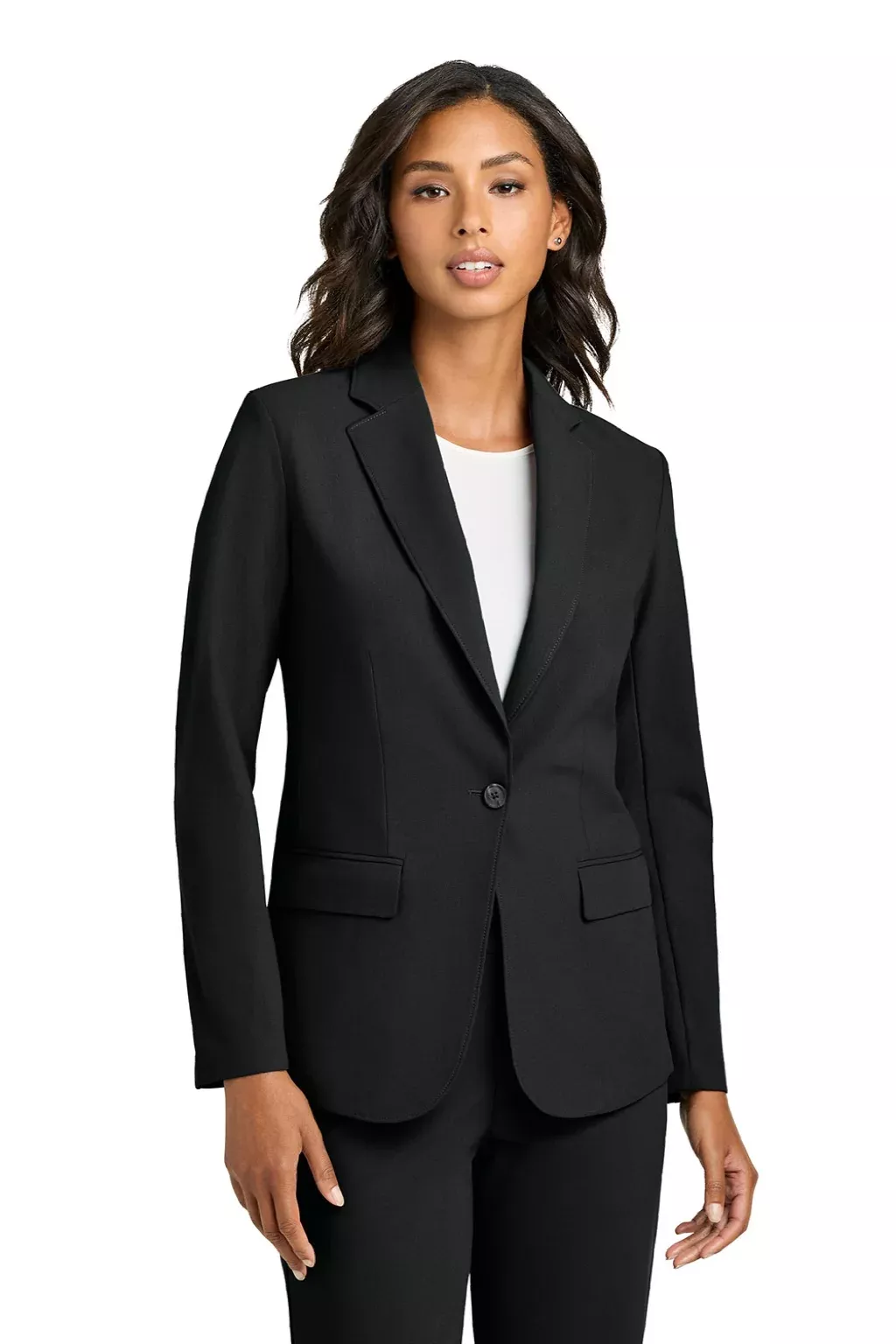Mercer+Mettle Womens Capital Tech Blazer w/ Pockets - Deep Black - NEW