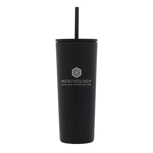 MerchPerks Simple Modern Midnight Black Classic Tumbler - 24oz
