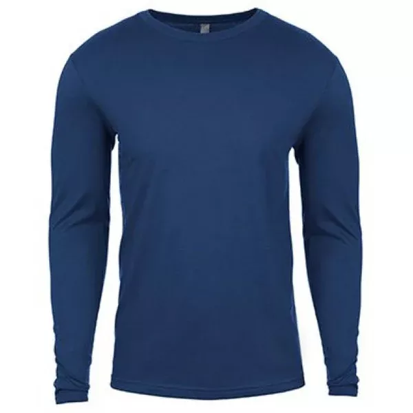 Next Level Men's Cool Blue Premium Fitted Long-Sleeve Crew Tee