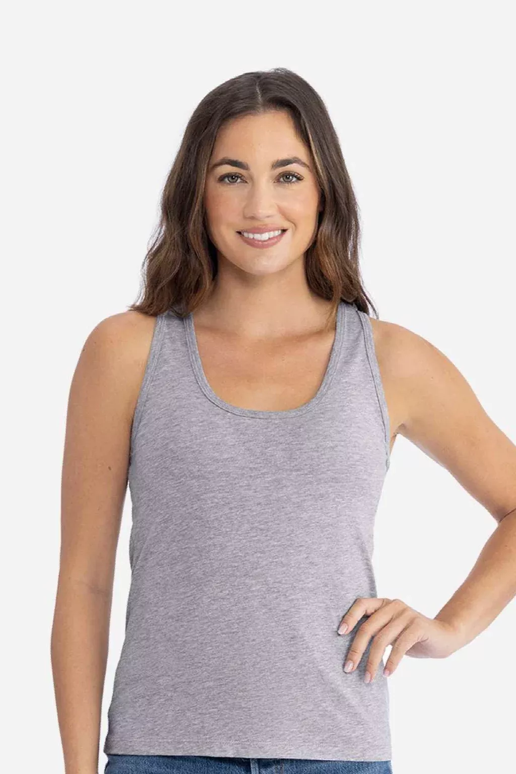 Next Level Womens Tank Top - Heather Grey