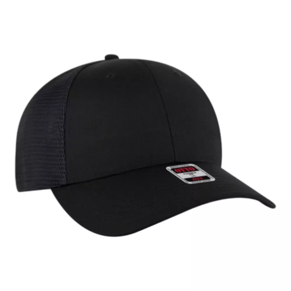 OTTO CAP 135-2 OTTO FLEX Fitted 6 Panel Low Profile Mesh Back Trucker Hat