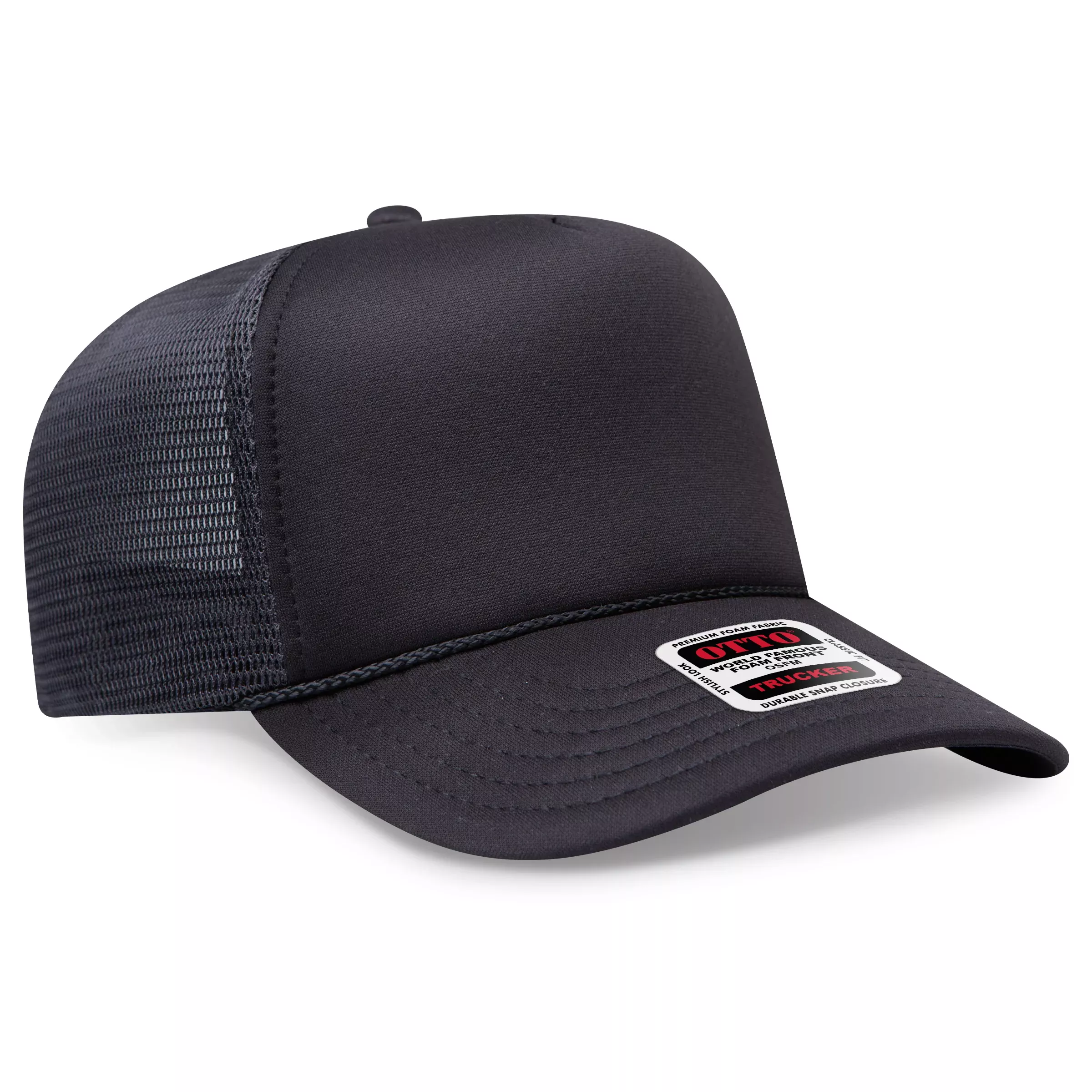 OTTO CAP OTTO COMFY FIT 5 Panel High Crown Mesh Back Trucker Hat OTTO 39-167