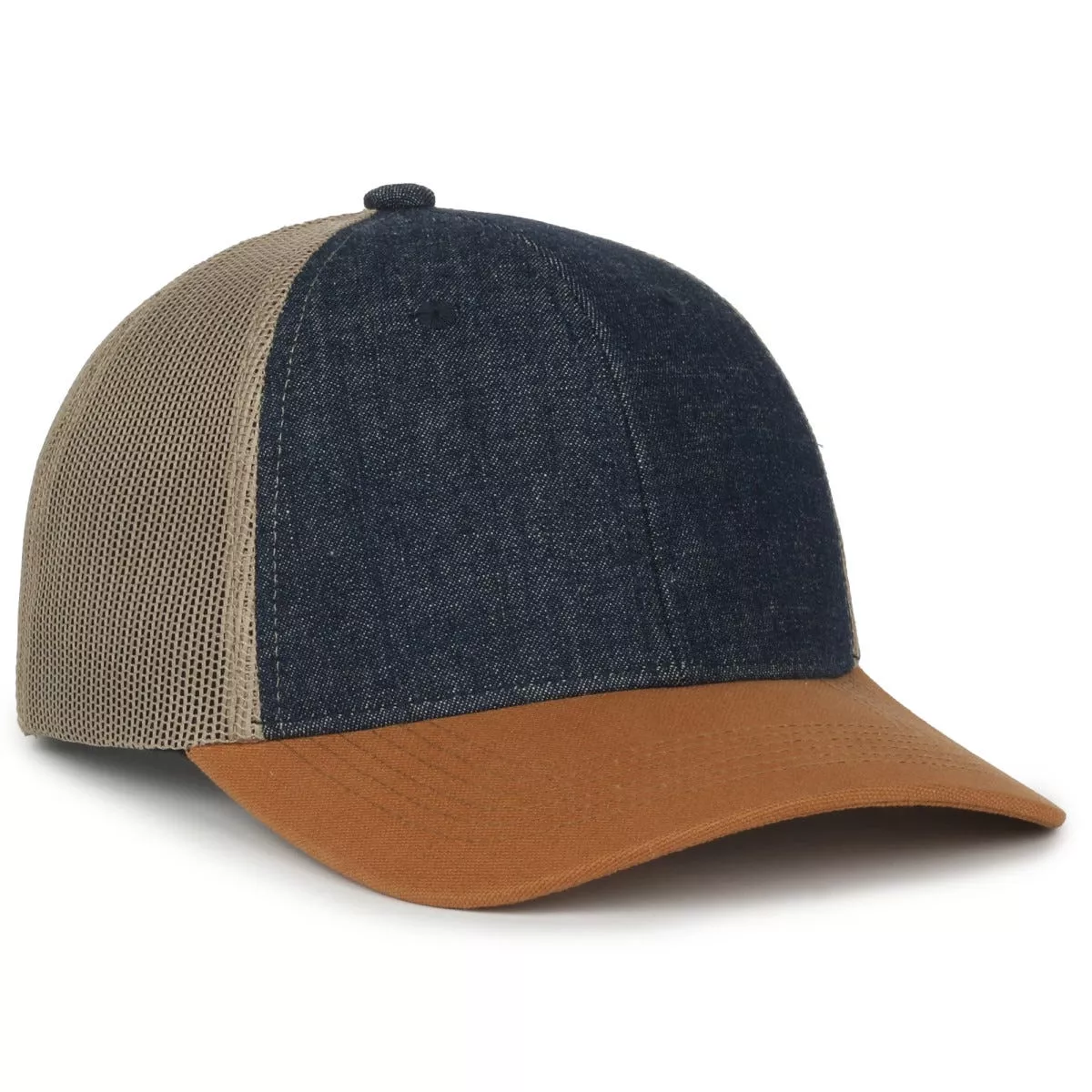 Outdoor Cap FFA-DNM FFA Denim Trucker Cap with Canvas Visor
