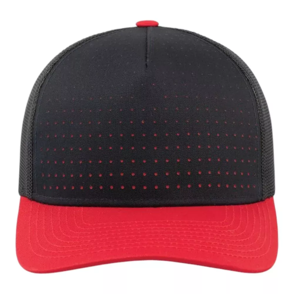 Pacific Headwear 105P Perforated 5-Panel Trucker Snapback Cap